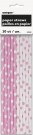 Papirsugerør polkadott 10 pk rosa thumbnail