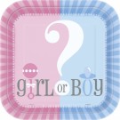 Girl Or Boy - stor papptallerken 8 pk thumbnail