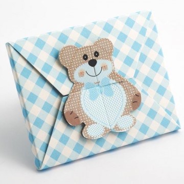Konvolutteske teddybjørn 10 pk blå