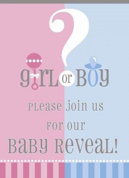 Girl Or Boy - innbydelser 8 pk