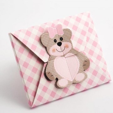 Konvolutteske teddybjørn 10 pk rosa