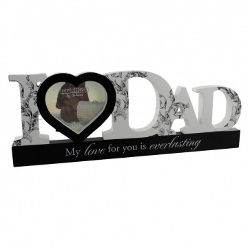 I love Dad - bokstavpynt med fotoramme