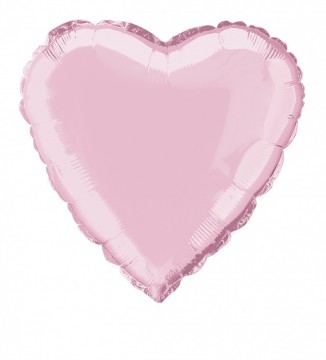 Hjerteformet folieballong rosa