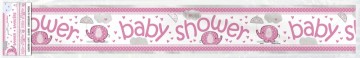 Elefant - foliebanner rosa