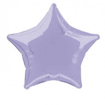 Stjerneformet folieballong lavendel