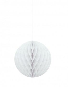 Dekorball 20 cm hvit