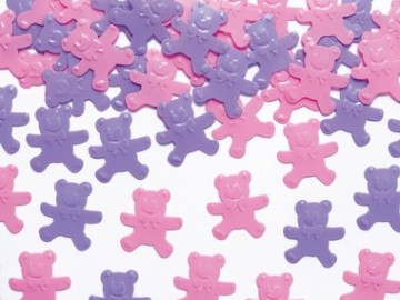 Konfetti bamser rosa