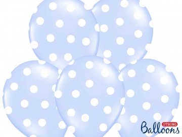 Ballonger polkadott 6 pk blå