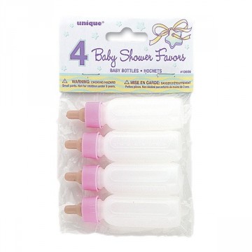 Små tåteflasker 4 pk rosa