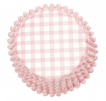 Cupcakefomer smårutet 54 stk rosa