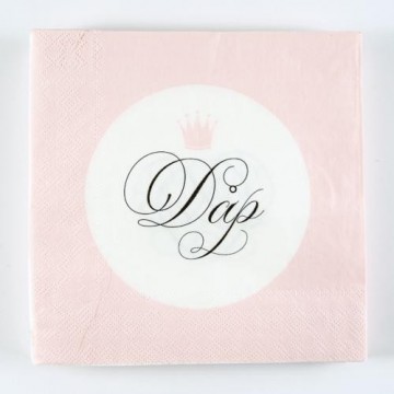 "Dåp" servietter 20 pk rosa