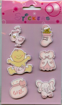 Stickers med babyrelaterte motiv Rosa jente