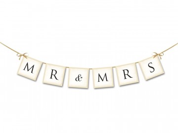 "Mr & Mrs" banner